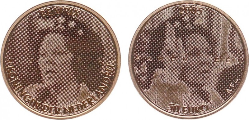 Koninkrijk NL Beatrix (1980-2013) - 50 Euro 2005 'Jubileum Beatrix' - Goud - Pro...