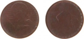 Misstrikes Netherlands and Euro's - 2 Eurocent 2000 MISSLAG geslagen op een te dun muntplaatje. Afbeelding op vz en kz vaag, jaartal zichtbaar