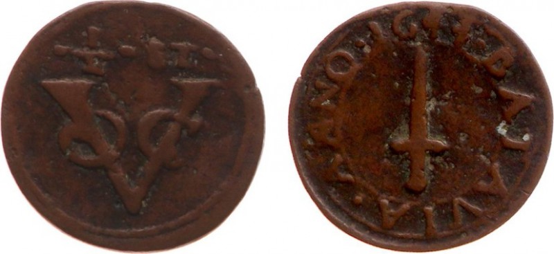 Verenigde Oost-Indische Compagnie (1602-1799) - Batavia - ½ Stuiver 1644 (Scho. ...