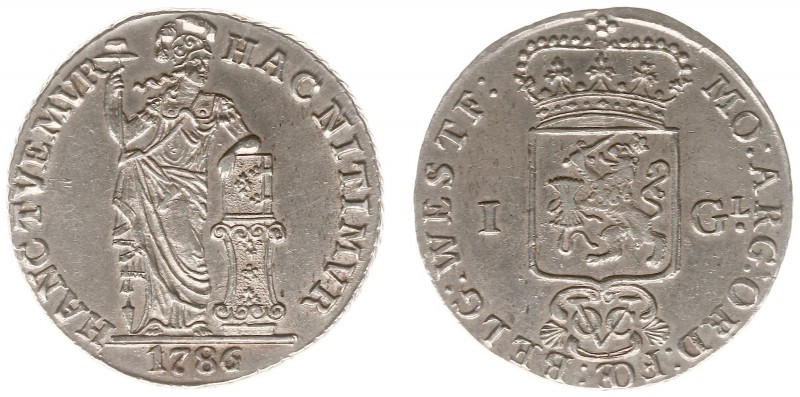 Verenigde Oost-Indische Compagnie (1602-1799) - West-Friesland - 1 Gulden 1786 O...