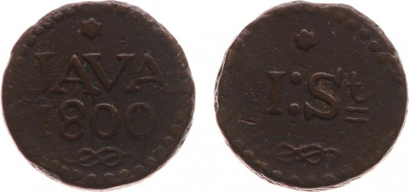Nederlands-Indië - Bataafse Republiek (1799-1806) - Java - Noodmunt van 1 Stuive...