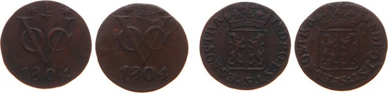Nederlands-Indië - Bataafse Republiek (1799-1806) - Gelderland - Duit 1804 (Scho...