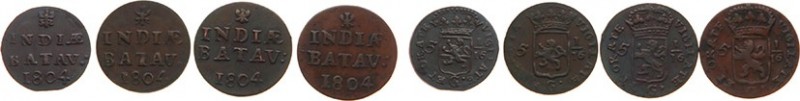 Nederlands-Indië - Bataafse Republiek (1799-1806) - Overijssel - Duit 1804 mmt. ...