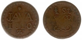 Nederlands-Indië - Onder het Koninkrijk Holland en het Franse Keizerrijk (1806-1811) - Java - ½ Stuiver 1810 met waarde-aanduiding BOVEN monogram LN (...