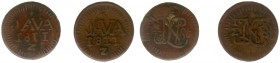 Nederlands-Indië - Onder het Koninkrijk Holland en het Franse Keizerrijk (1806-1811) - ½ Stuiver 1811 met Z onder 8I (Scho. 577a) - Totaal 2 stuks in ...