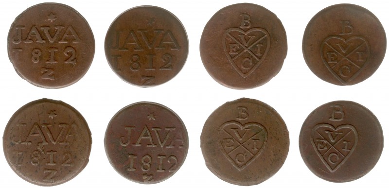 Nederlands-Indië - Brits Bestuur (1811-1816) - ½ Stuiver 1812 (Scho. 610) - Tota...