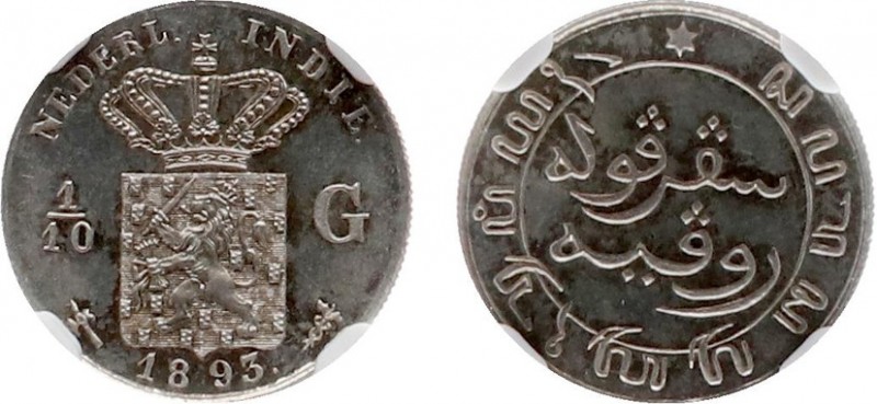 Nederlands-Indië - Nederlands-Indisch Gouvernement (1816-1949) - 1/10 Gulden 189...