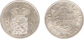 Nederlands-Indië - Nederlands-Indisch Gouvernement (1816-1949) - 1/4 Gulden 1890 (Scho. 795) - UNC-