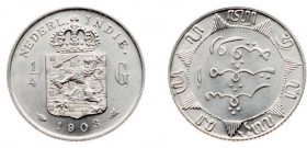 Nederlands-Indië - Nederlands-Indisch Gouvernement (1816-1949) - 1/4 Gulden 1903 (Scho. 803) - UNC