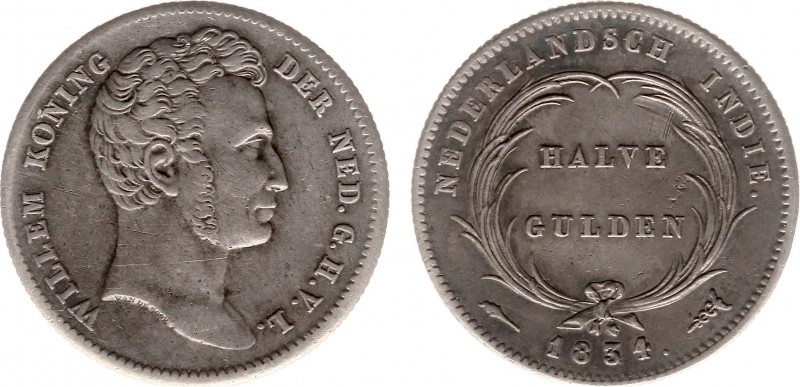Nederlands-Indië - Nederlands-Indisch Gouvernement (1816-1949) - 1/2 Gulden 1834...