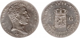 Nederlands-Indië - Nederlands-Indisch Gouvernement (1816-1949) - 1 Gulden 1839 (Scho. 616) - PR