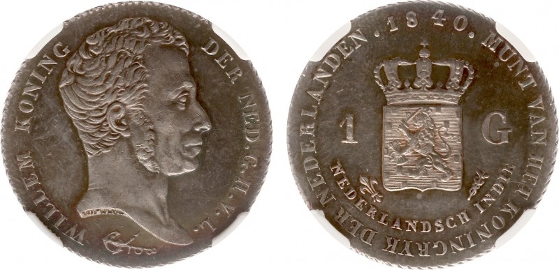 Nederlands-Indië - Nederlands-Indisch Gouvernement (1816-1949) - 1 Gulden 1840 m...