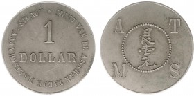Plantagegeld / Plantation tokens - Silau - 1 Dollar z.j. (1902-1913) (LaWe 249 / LaBe 17) - Obv. Value in 2 lines + legend: Munt van de Asahan Tabak M...