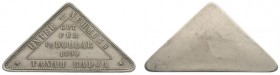 Plantagegeld / Plantation tokens - Tanah Radjah - 1/2 Dollar 1890 (LaBe 290 R1 / LaWe 442-443) - Triangular - Obv. Value within triangular + Unternehm...