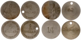 The Akio Seki Collection - Asahan Tabak Maatschappij Silau - 1 Dollar 1901- c 1908 (LaBe 17 / LaWe 248 / Scho. 1124) - Obv. Value. Legend : Munt v.d. ...