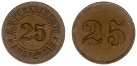 The Akio Seki Collection - Different Dutch East Indies and Asian tokens - Puralimento Amsterdam - 25 cent unknown (LaWe 569 / SS - Pridm.- / Scho. -) ...