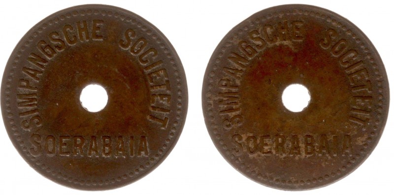 The Akio Seki Collection - Different Dutch East Indies and Asian tokens - Simpan...
