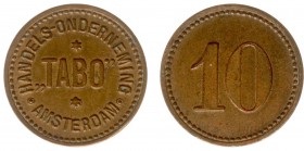 The Akio Seki Collection - Different Dutch East Indies and Asian tokens - Tabo Trading company Amsterdam - 10 cent unknown (LaWe 526a / Scho. 1167) - ...