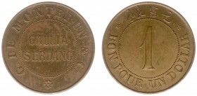 The Akio Seki Collection - Gallia - 1 Dollar 1890 - c.1896 (LaBe 77 / LaWe 77 / Scho. -) - Obv. Galli Serdang in two lines. Legend: G. de Montbrun & C...