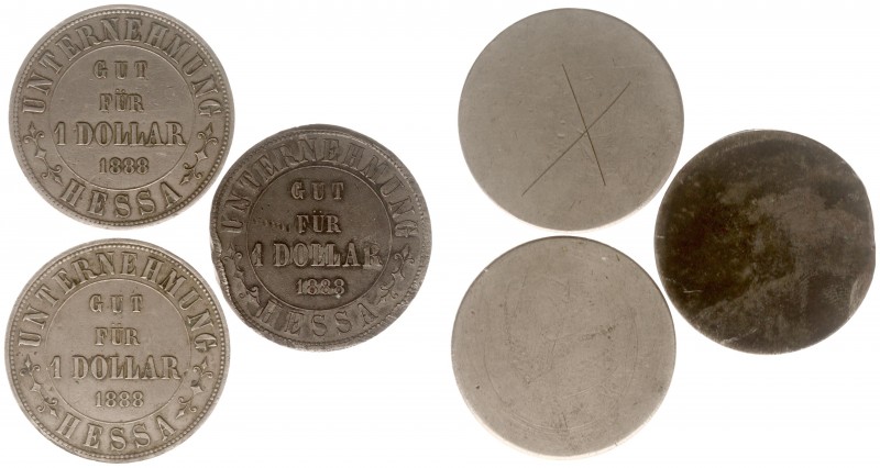 The Akio Seki Collection - Hessa - 1 Dollar 1888 (LaBe 91 / LaWe 97 / Scho. 1063...