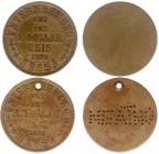 The Akio Seki Collection - Hessa - 1 Dollar Reis 1888 (LaBe 95 / LaWe 105 / Scho. 1067) - Obv. Round, value, date. Legend : Unternehmung Hessa / Rev. ...