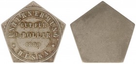 The Akio Seki Collection - Hessa - 1/2 Dollar 1890 (LaBe 97 / LaWe 110 / Scho. 1069) - Obv. Pentagonal , value, date. Legend: Unternehmung Hessa / Rev...
