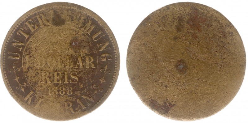 The Akio Seki Collection - Kisaran - 1 Dollar Reis 1888 (LaBe 117b / LaWe 145/14...