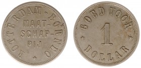 The Akio Seki Collection - Rotterdam - Borneo Maatschappij - 1 Dollar c.1881 - c.1896 (LaBe 353 / LaWe 734 / Scho. 1119) - Obv. In the centre: Maat - ...