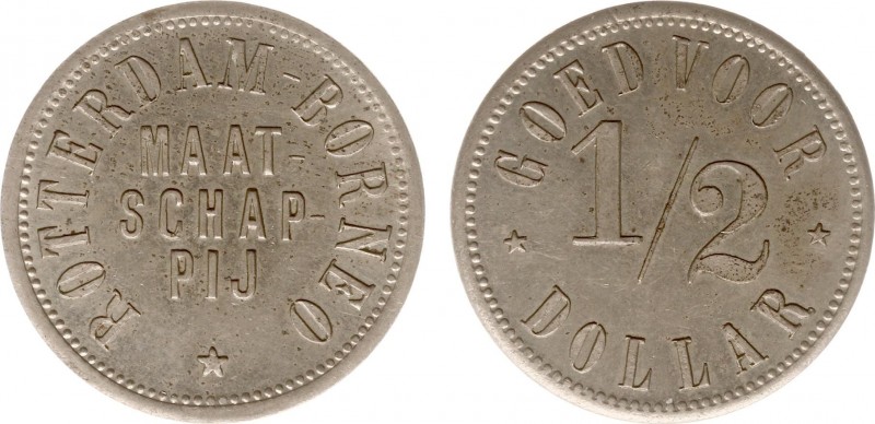The Akio Seki Collection - Rotterdam - Borneo Maatschappij - 1/2 Dollar c.1881 -...