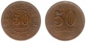 The Akio Seki Collection - Soember Redjo - 50 cents 1892 - c.1910 (LaBe 236 / LaWe 337 / Scho. 1141) - Obv. Value in two lines . Legend: Soember Redjo...