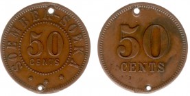 The Akio Seki Collection - Soember Soeka - 50 cents 1892 - c.1910 (LaBe 239 / LaWe 344 / Scho. 1144) - Obv. Value in two lines. Legend: Soember Soeka ...