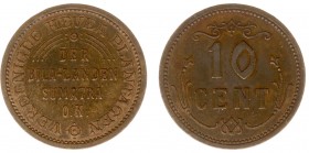 The Akio Seki Collection - Vereenigde Hevea Plantagen der Bila Landen - 10 cents 1906 - c.1910 (LaBe 333 / LaWe 514a / Scho. -) - Obv. In the centre: ...