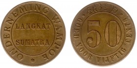The Akio Seki Collection - Wampoe - 50 cents 1900 -1906 (LaBe 336 / LaWe 517a / Scho. 1196) - Obv. In the centre: Langkat Sumatra. Legend: Onderneming...
