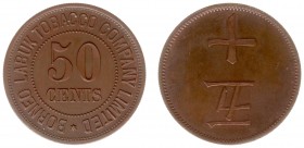 The Akio Seki Collection - British North Borneo - Borneo Labuk Tobacco Company Limited - 50 cents 1900 - 1924 (LaWe 632b / SS 17 / Pridm 36) - Obv. In...
