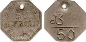 The Akio Seki Collection - British North Borneo - Tenom Rubber Company Limited - 50 cents unknown (LaWe 780 / SS 69 / Pridm -) - Obv. In the centre , ...