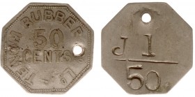The Akio Seki Collection - British North Borneo - Tenom Rubber Company Limited - 50 cents unknown (LaWe 780 / SS 69 / Pridm -) - Obv. In the centre, i...