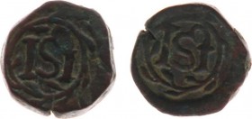 De VOC in Voor-Indië - Ceylon - Kransstuiver z.j. (1675-1700) geslagen te Colombo type Ab met bladerkrans naar rechts draaiend (Scho. 1290c) - ZF