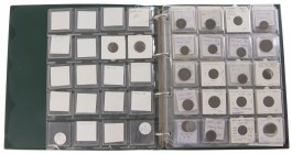 Lot VOC / Dutch Indies - Album met interessante en gevarieerde verzameling koperen munten Ned. Indië periode Franse en Engelse tijd (1799-1815) wo. No...