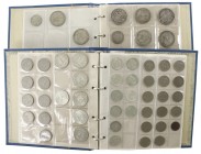 Collectie Koninkrijk in 3 Numis albums met o.a. 1 gulden 1821 en 1840, tevens wat munten wereld wb. 8 reales Mexico en crown 1897 Engeland