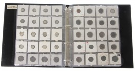 Album met munten Willem I t/m III tussen ½ cent en 10 cent wb. 5 cent 1825B-1868, 10 cent 1849 (W2)-53-63-73-74-77-79 etc.
