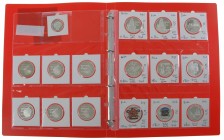 Collectie zilveren herdenkingsuitgiften van Aruba, totaal 16 stuks wb. 5 florin 2014 '60 jaar carnaval'