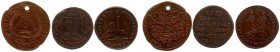 Rekenpenningen / Jetons - 1665 - Rekenpenning Doornik (Dugn.4213, vOrden1301) - VZ Wapen van Doornik in cartouche / KZ 6-regelige tekst - brons 27 mm ...