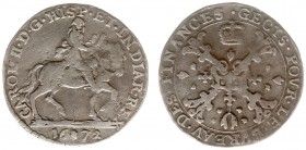 Rekenpenningen / Jetons - 1672 - Rekenpenning Antwerpen 'Bureau des Finances' (Dugn.4294, vOrden1326) - VZ Karel II te paard / KZ Bourgondisch kruis m...