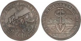 Historiepenningen - 1602 - Penning 'Inname van Grave door Prins Maurits' op dubbel gewicht, geslagen i.o.v. de Staten van Utrecht (vL.I.567.2) - VZ Ma...