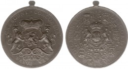 Historiepenningen - Z.J. (1747-1795) - Afslag in lood van de grote beloningspenning van de Staten-Generaal ('ambassadeurspenning') 3e type door N. van...