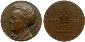 Historiepenningen - 1935 - Penning 'W. Mengelberg 40 jaar dirigent Concertgebouworkest te Amsterdam' door M.P.J. Fleur (KB.877) - VZ Borstbeeld n.l. /...
