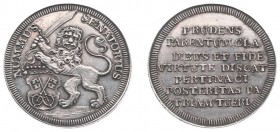 Vroedschapspenningen - Leiden - Vroedschapspenning z.j. (vL.196-1, Van Zegveld De Beeldenaar 1978-5 blz.5-8 type 5G) - VZ Leeuw met zwaard en stedelij...