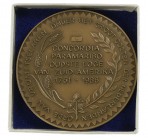 Vrijmetselarij / Maçonnieke penningen - 1986 - Penning 'Loge Concordia te Paramaribo, oudste loge van Zuid-Amerika 1761-1986' - VZ Maçonnieke symbolen...