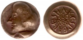 VPK-penningen - 1964 I - Penning 'Shakespeare' door V.P.S. Esser (KB.2938, Til.295) - VZ Borstbeeld n.l. in hoog reliëf / KZ Letters als zelfstandig v...