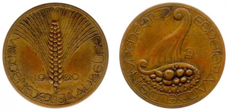 Van der Hoef-penningen - 1920 - Penning 'Vierde Nederlandsche Jaarbeurs te Utrec...